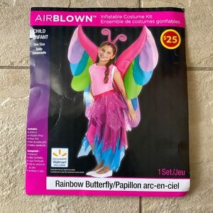 Halloween Costume, Rainbow Butterfly, Inflatable Costume, Child, One Size